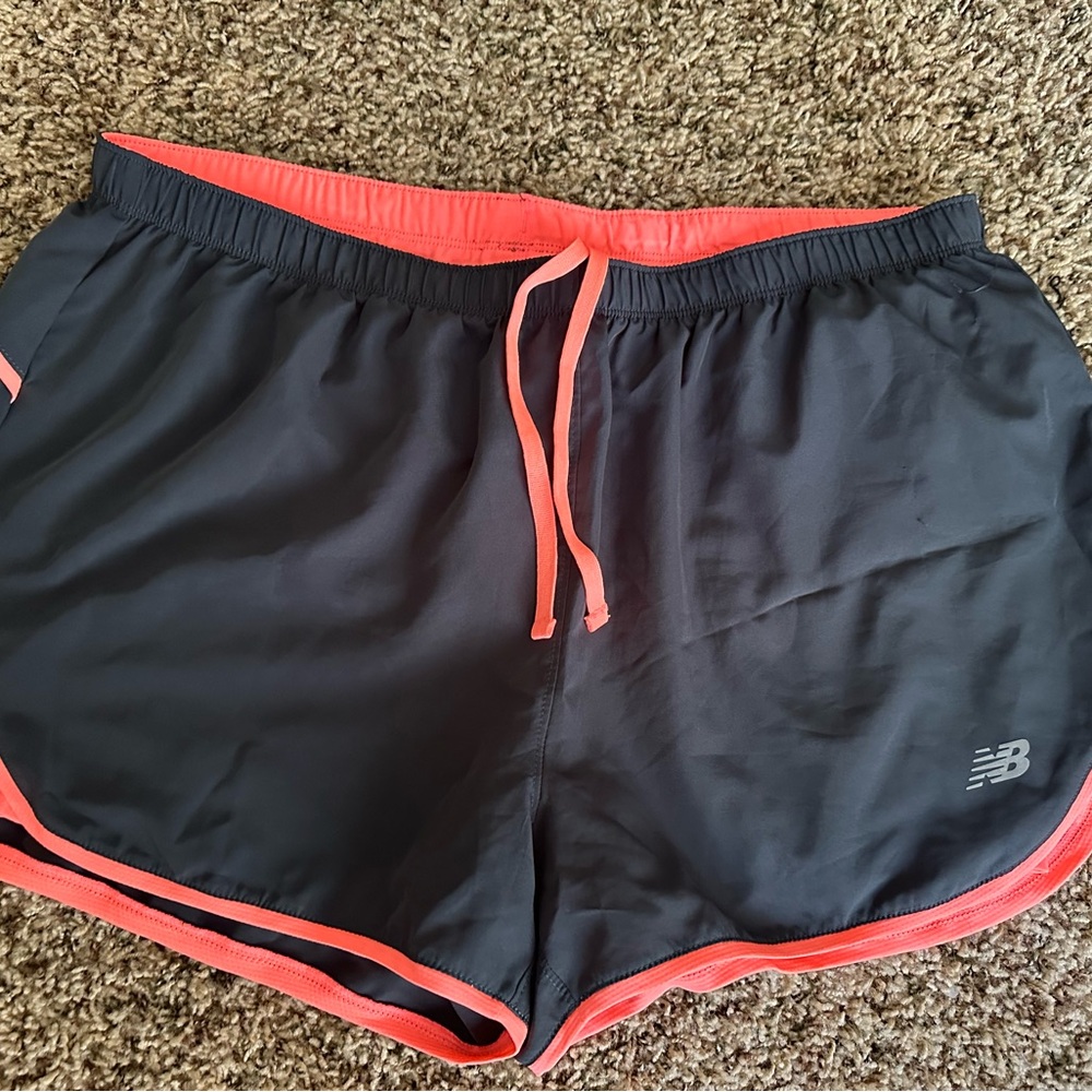 New Balance Black and Pink Athletic Shorts